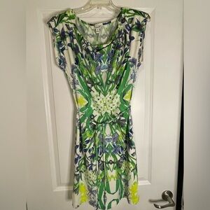 Corey P green blue white dress size S